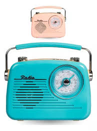   RADIO RETRO BT ROSA Y CELESTE