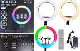   ARO DE LUZ LED USB 45CM RGB SIN TRIPODE PROFESIONAL  CON FUENTE