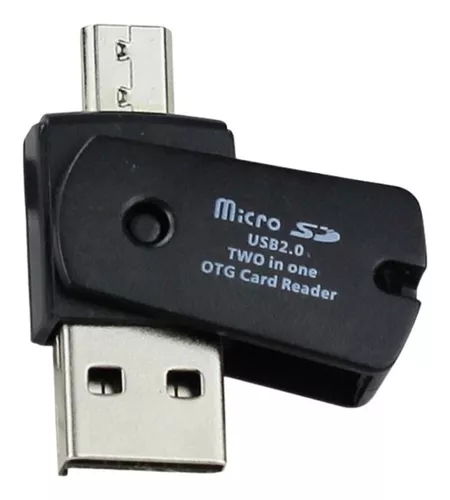   ADAPTADOR OTG USB A MICRO USB CON LECTOR DE MEMORIA SD *