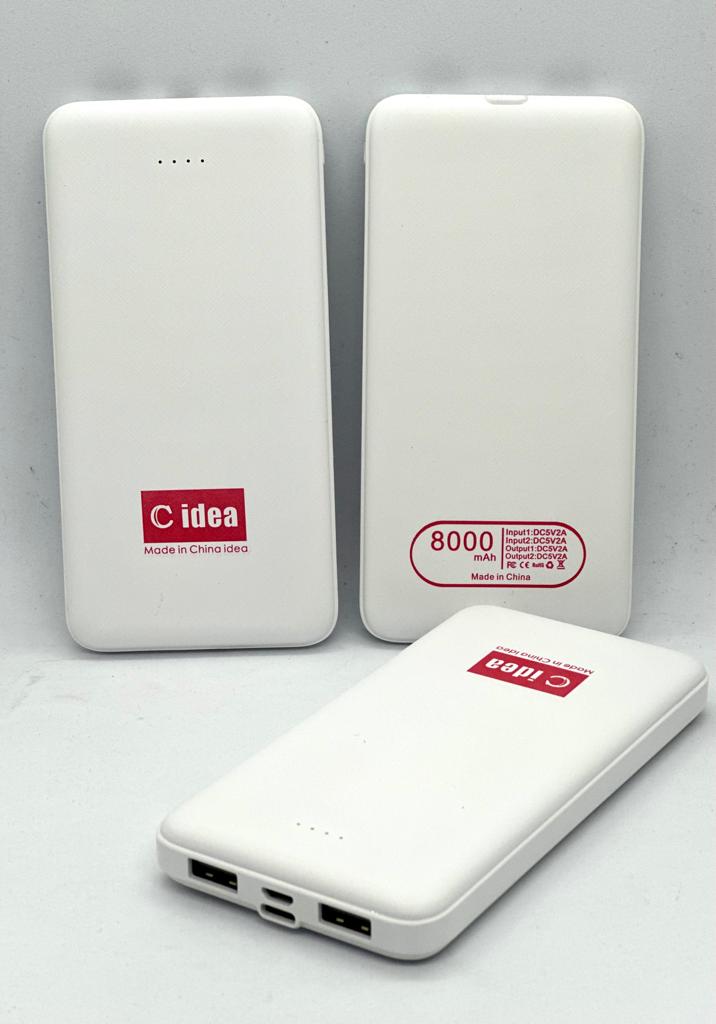    POWER BANK 8000 MAH CON 2 ENTRADAS USB *