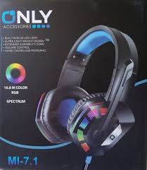   AURICULAR VINCHA GAMER RBG ONLY MI 7.1 OFF 30% *