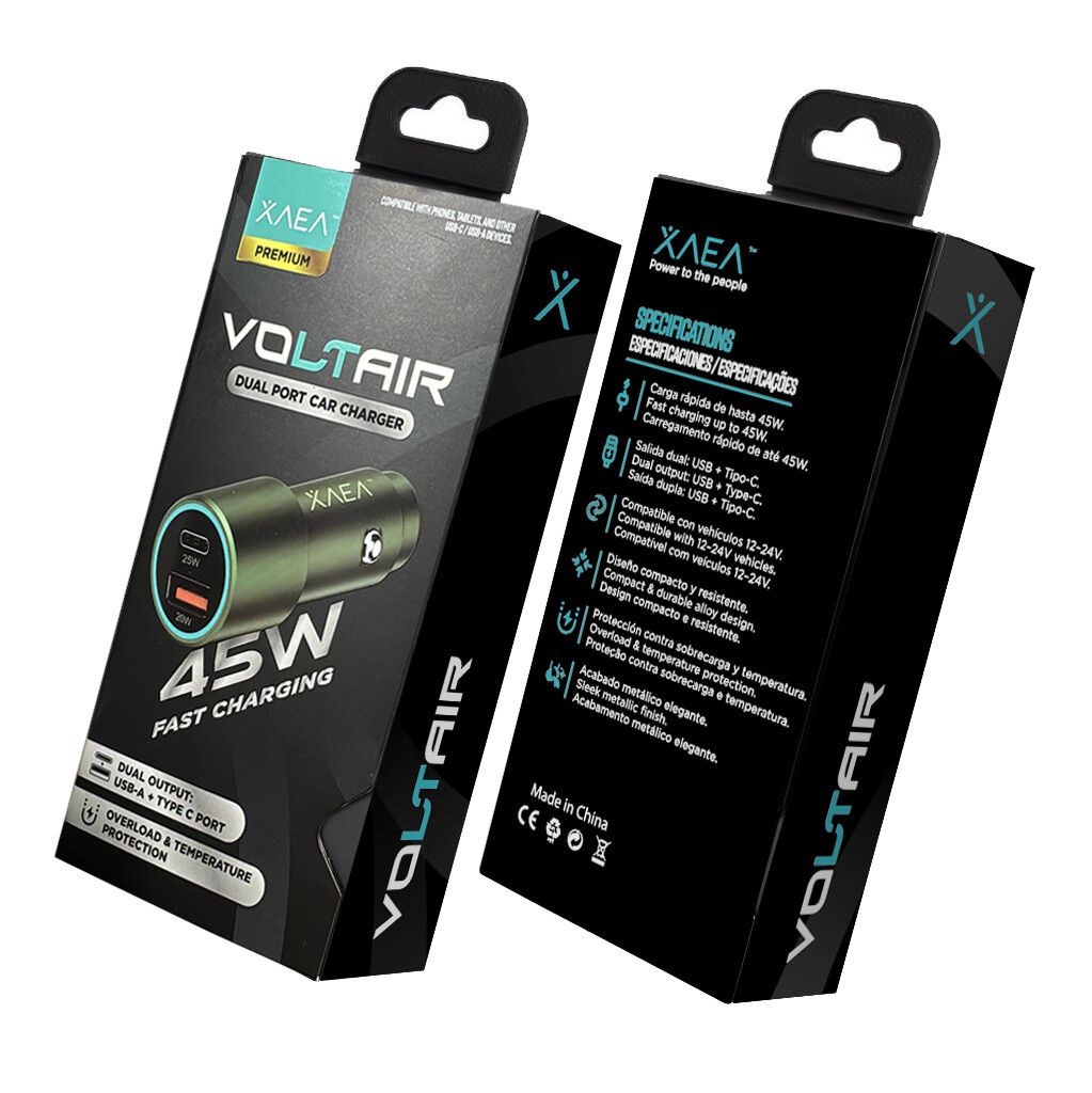 CARGADOR 12V 3A 1 USB 1 TC VOLTAIR XAEA