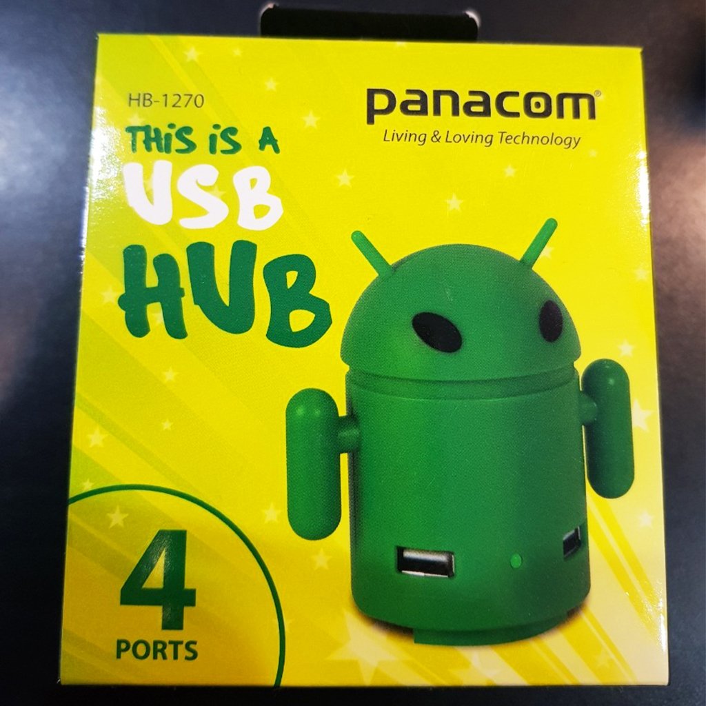    HUB USB PANACOM ANDROID 4 PUERTOS HB-1270 *