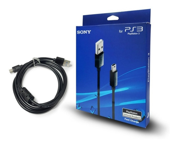   CABLE MINI USB V3 CON FILTRO PARA JOYSTICK PS3 EN CAJA SONY 1.5 MTS *