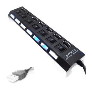   HUB USB 7 PUERTOS CON INTERRUPTOR JG-HUB7