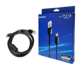   CABLE MINI USB V3 CON FILTRO PARA JOYSTICK PS3 EN CAJA SONY 1.5 MTS *