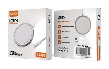   CARGADOR INALAMBRICO 15W ION CON CABLE TC ONLY 