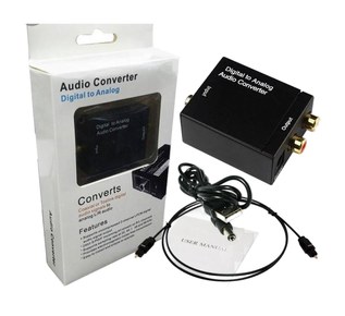   ADAPTADOR CONVERSOR AUDIO OPTICO A RCA JG-OPTICAL 