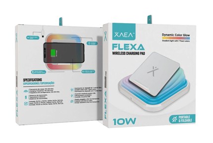   CARGADOR INALAMBRICO 15W FLEXA CON LUZ 2A 1TC XAEA