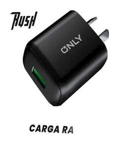   CARGADOR CABEZAL USB 4.8A RUSH ONLY BLANCO / NEGRO / COLORES