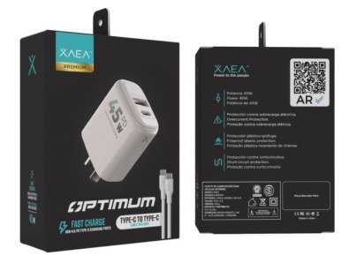   CARGADOR 45W 5A 1 USB +1 TC CON CABLE TC A TC XAEA OPTIMUM 