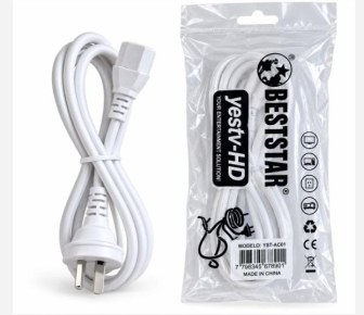   CABLE POWER PC 220V BLANCOS IMPRESORA,MONITOR 1.5 MTS 
