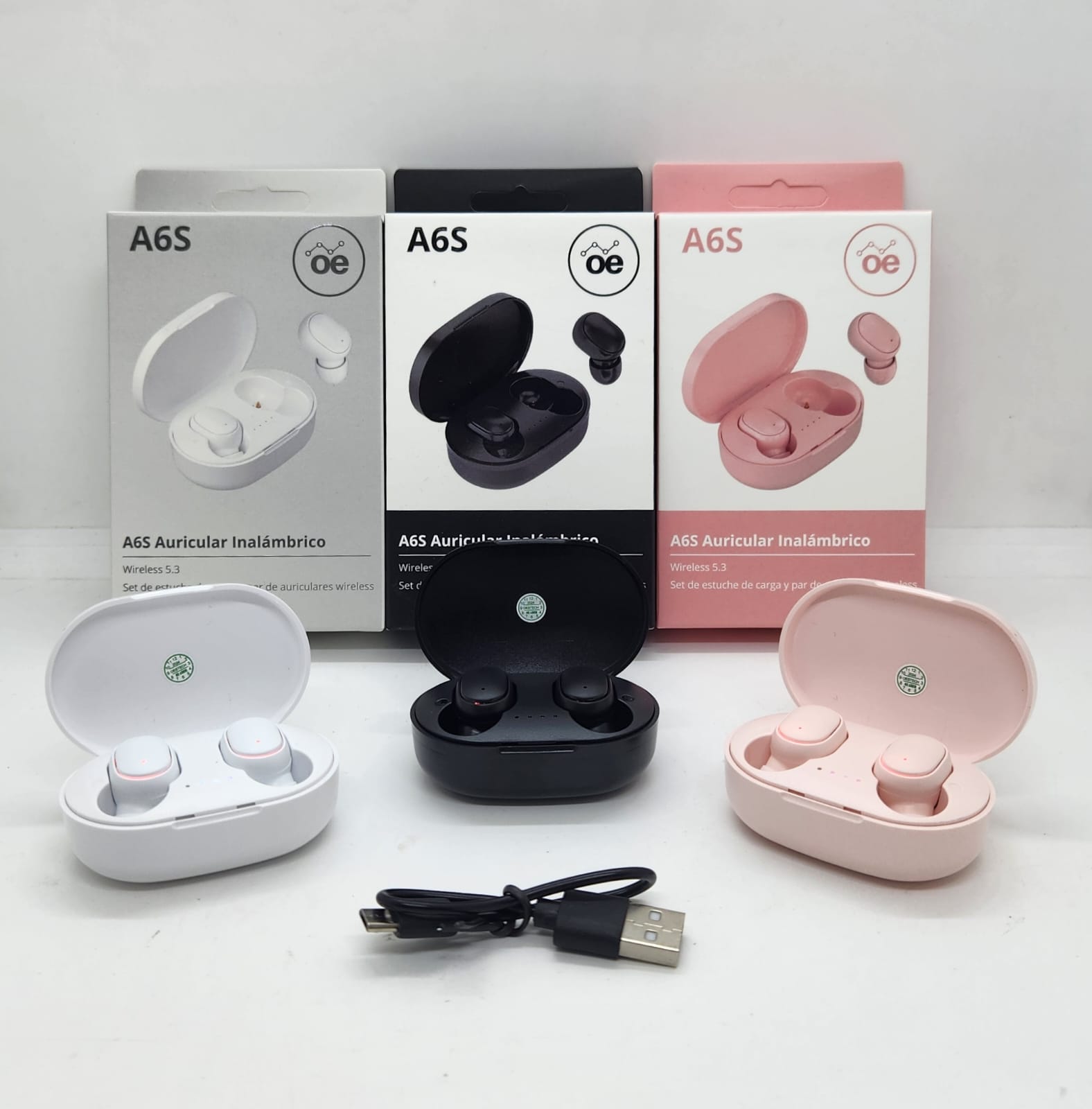   AURICULAR EARBUDS BT A6S COLOR PASTEL