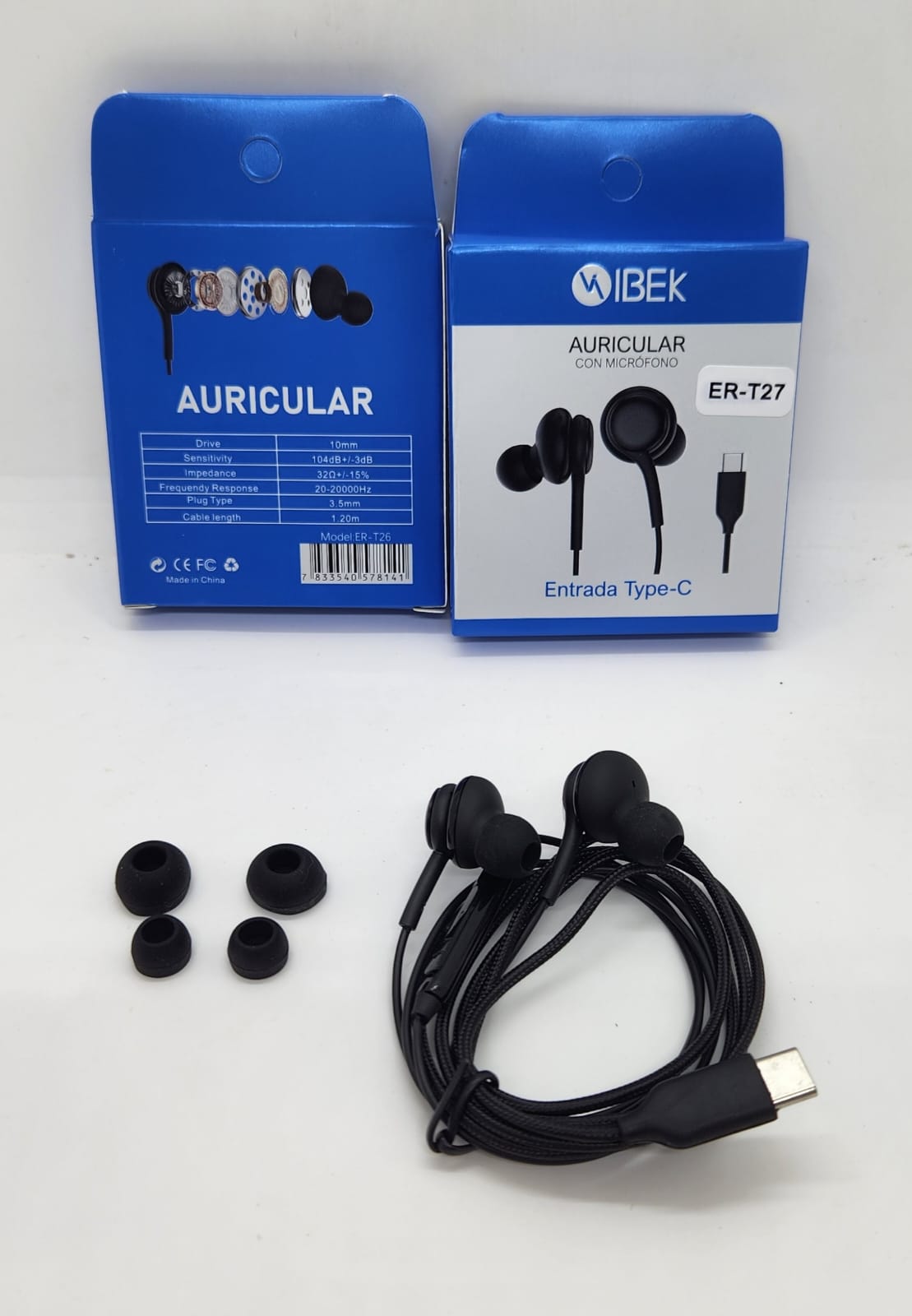   AURICULAR IN EAR TIPO C IBEK ER-T27