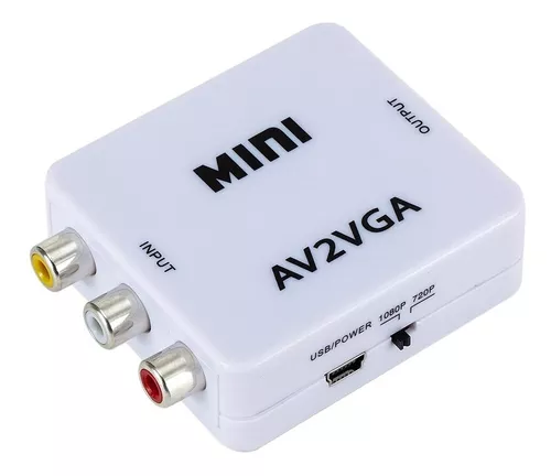   ADAPTADOR CONVERTIDOR AV VGA FULL HD 1080P