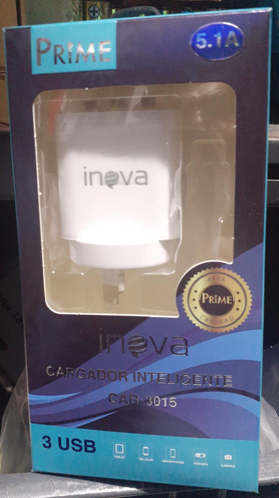   CARGADOR CABEZAL 20W 5.1A 3 USB PREMIUM INOVA