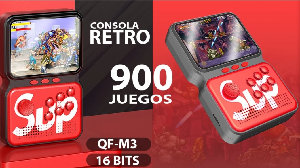   CONSOLA 900 JUEGOS RETRO 16 BITS